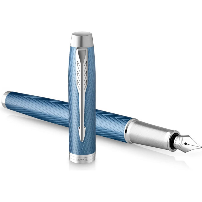 Ручка перьевая PARKER IM PREMIUM BLUE GREY CT F 2143651